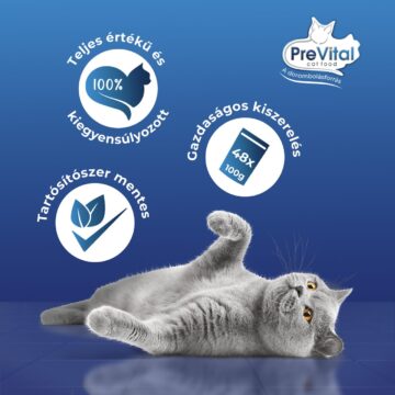Prevital alutasakos macskaeledel giga box 48x100g Multipack
