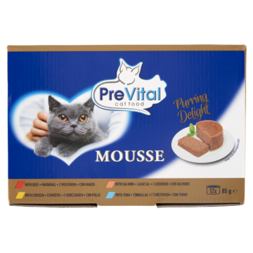 Prevital Mousse Nedves Macskaeledel konzerv vegyes felnőtt 12x85g