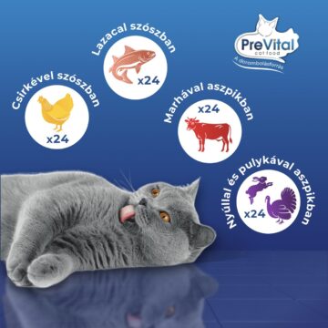 Prevital alutasakos macskaeledel giga box 96x100g
