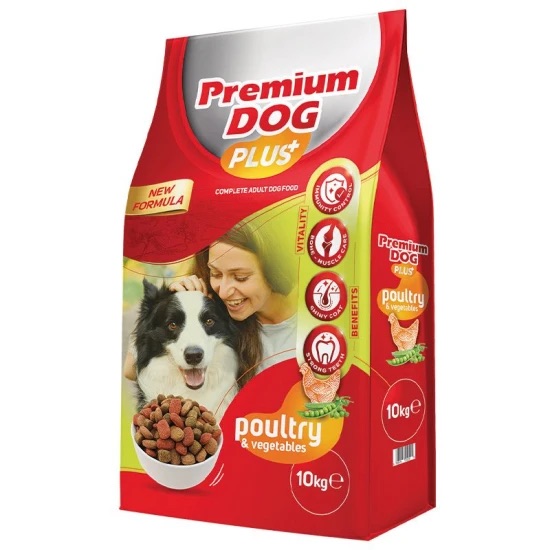 Premium Dog PLUSZ Baromfi-Zöldség Száraz kutyatáp 10kg