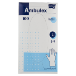 AMBULEX Latex Púderes Gumikesztyű "L" 100 db