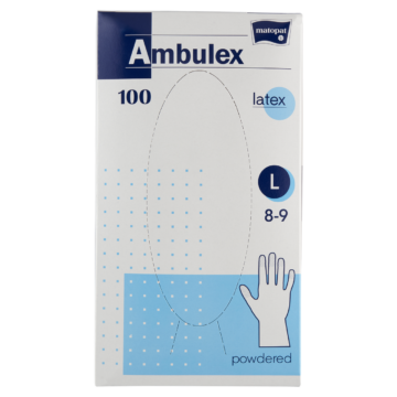 AMBULEX Latex Púderes Gumikesztyű "L" 100 db