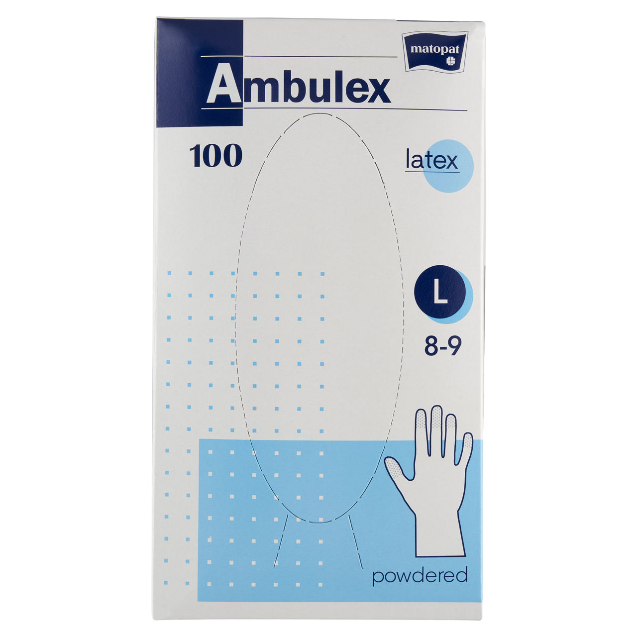 AMBULEX Latex Púderes Gumikesztyű "L" 100 db
