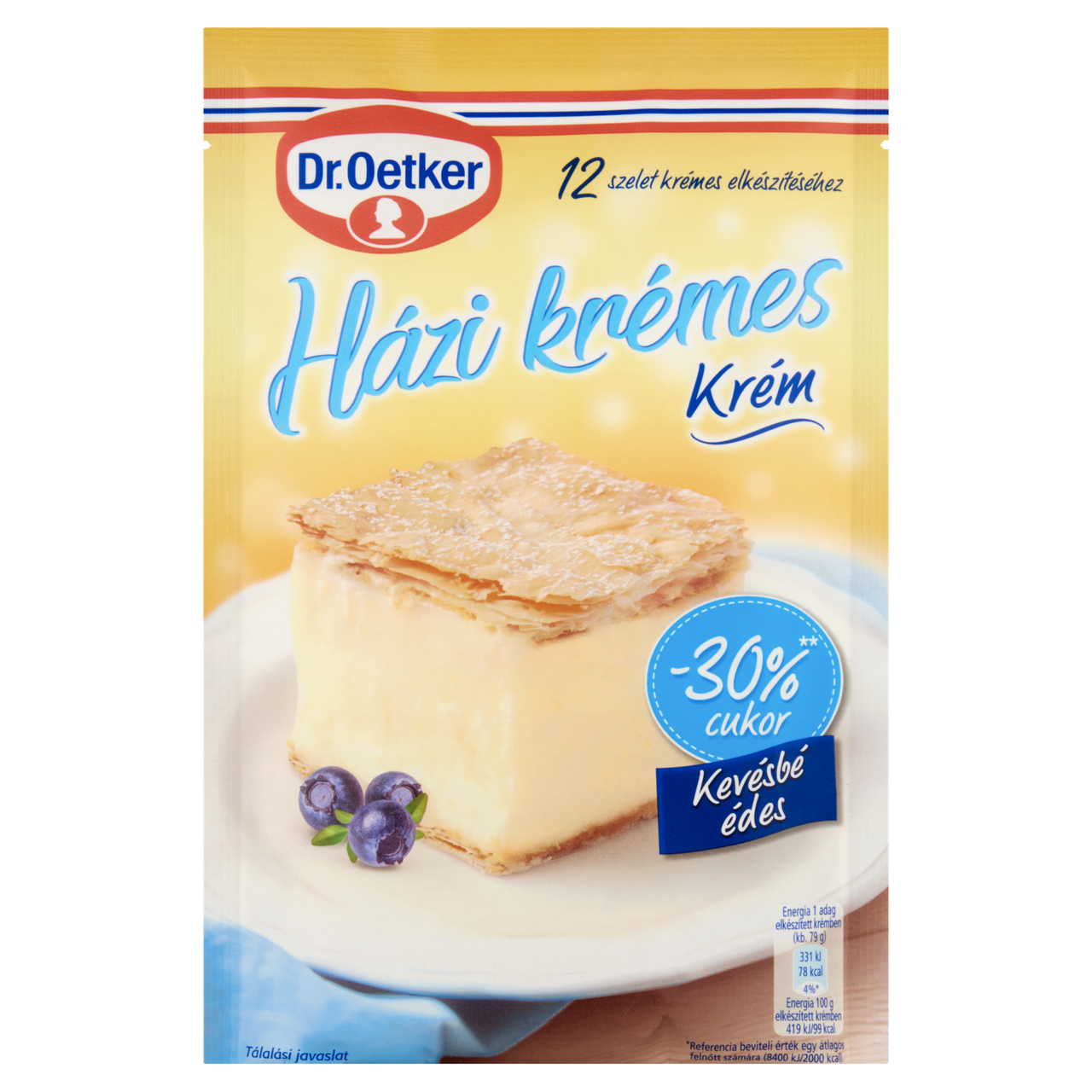 Dr. Oetker Házi krémes krémpor cukorcsökkentett 149 g