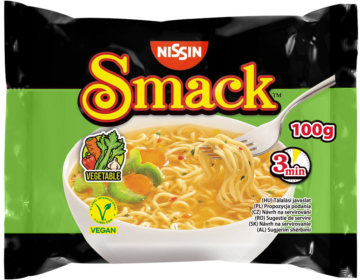 Nissin Smack instant tésztaleves Zöldségleves ízesítéssel 100g