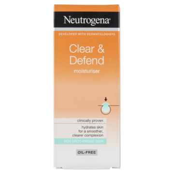 Neutrogena Clear & Defend hidratáló arcápoló tisztító szalicilsavval 50 ml
