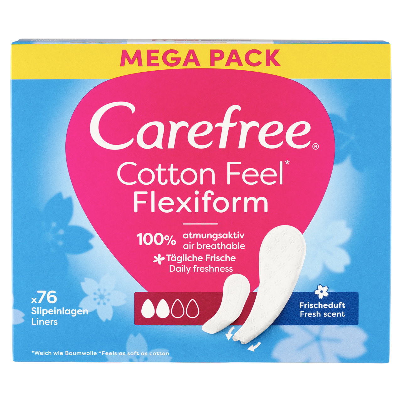 Carefree Cotton Feel Fresh Flexiform tisztasági betét friss illattal 76 db