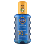 NIVEA SUN Protect & Dry Touch átlátszó hűsítő napozó spray FF30 200 ml