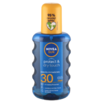 NIVEA SUN Protect & Dry Touch átlátszó hűsítő napozó spray FF30 200 ml