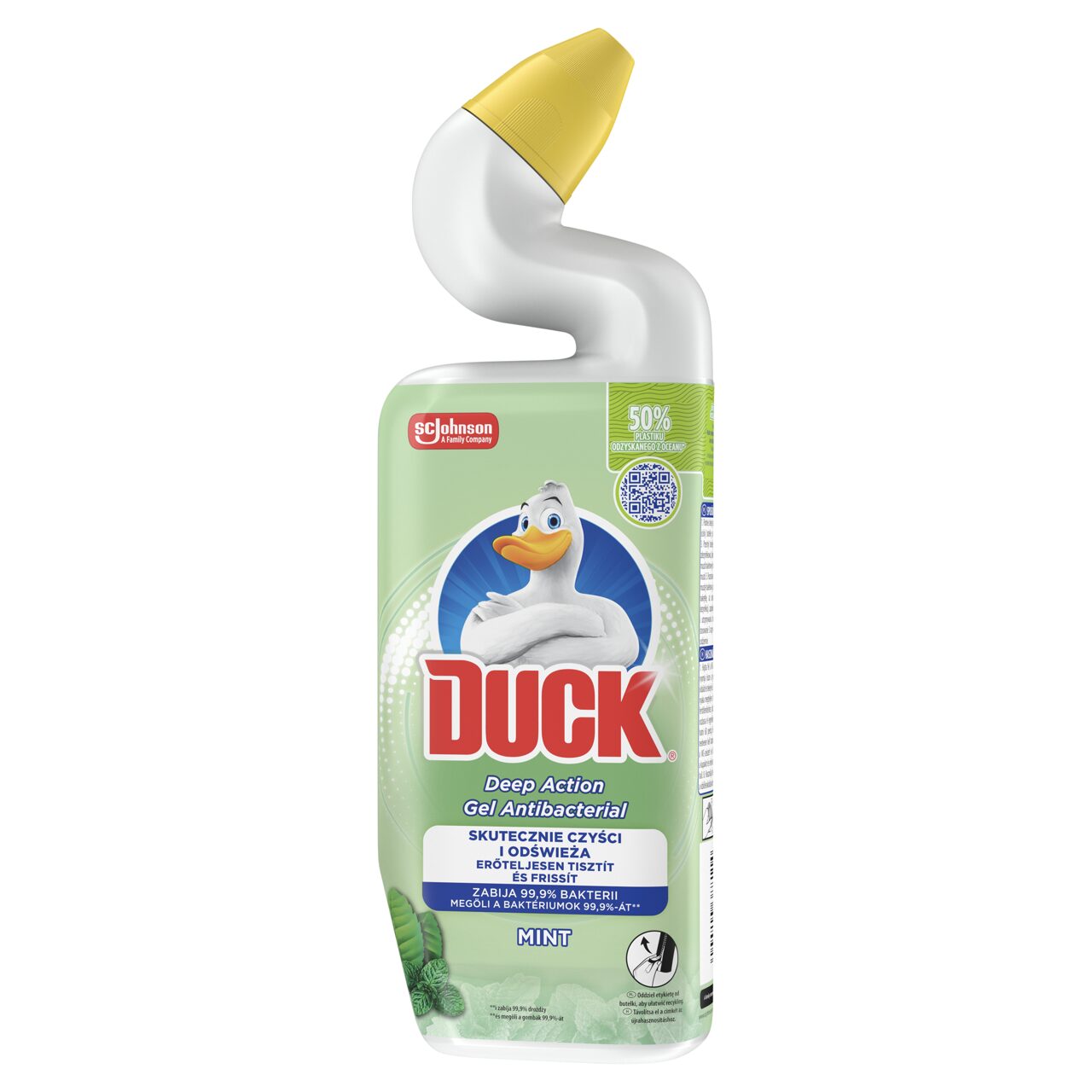 Duck Deep Action Antibacterial Mint WC tisztító fertőtlenítő gél 750 ml
