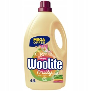 Woolite Keratin Therapy Fruity mosószer színes ruhákhoz 4,5 l - 75 mosás