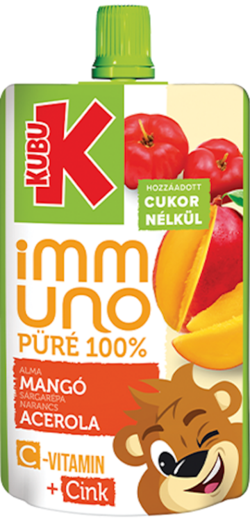 Kubu Immuno Alma-MANGÓ-sárgarépa-narancs-acerola püré 100 g