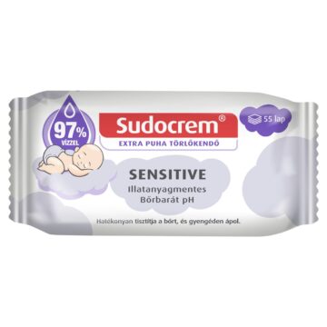 Sudocrem Sensitive törlőkendő 55 db