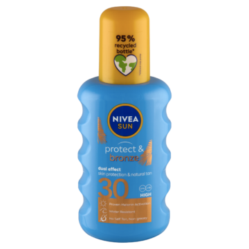 NIVEA SUN Protect & Bronze barnulást támogató napozó spray FF30 200 ml