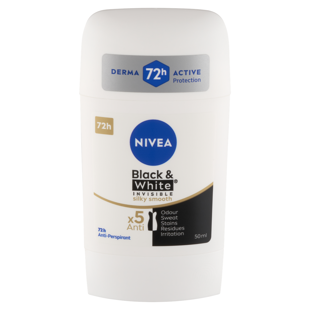 NIVEA Black & White Invisible Silky Smooth izzadásgátló deo stift 50 ml