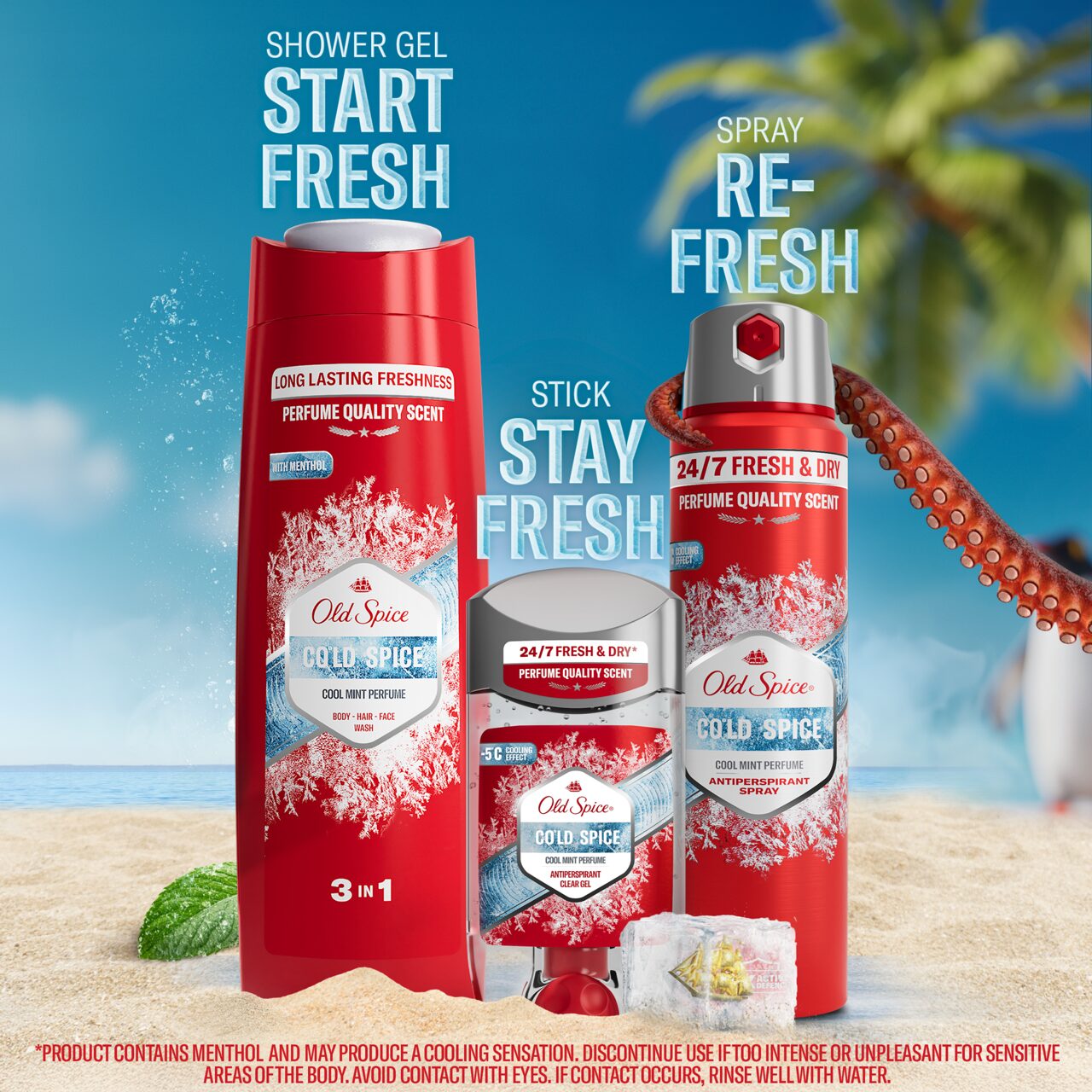 Old Spice Cold Spice férfi izzadásgátló spray –5°C hűsítő hatás