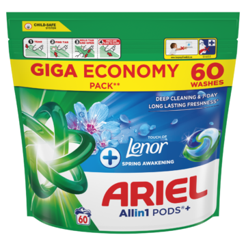 Ariel Allin1 PODS +Touch of Lenor Spring Awakening mosókapszula 60 db Giga Economy
